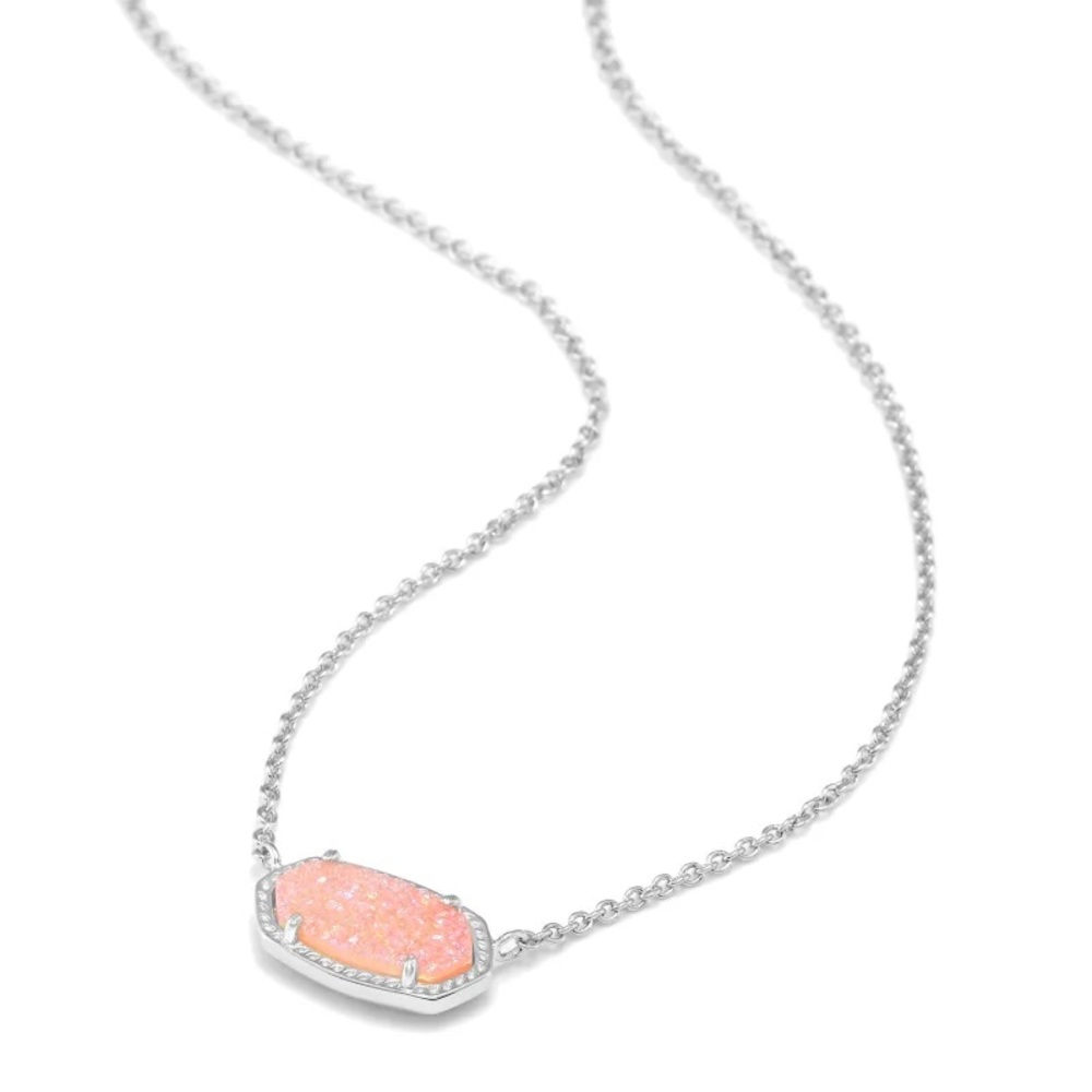 Silver and pink Kendra Scott necklace